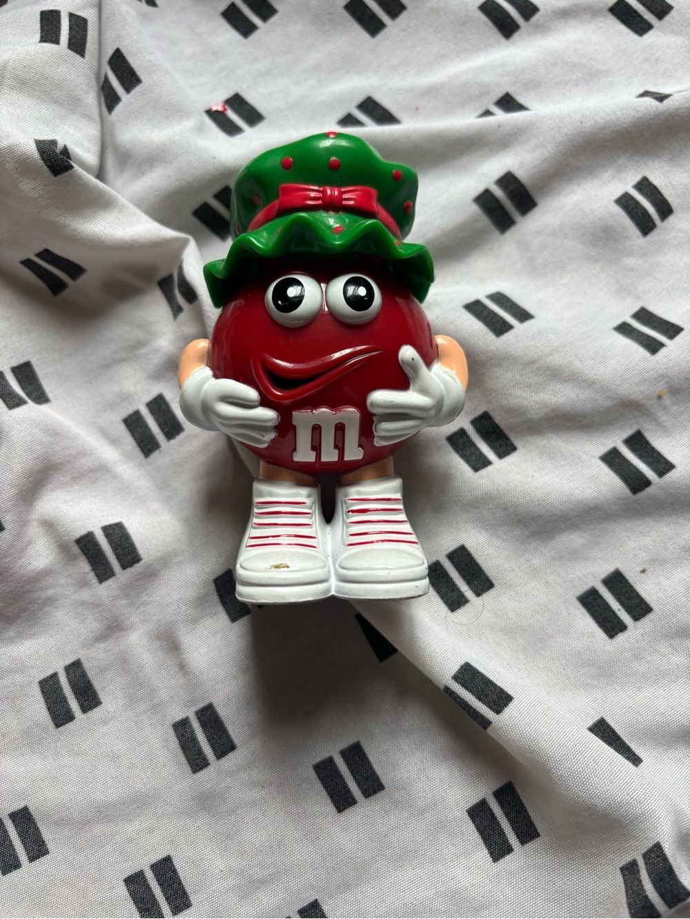 M&M'S Red Character Figurine with Green Holiday Hat